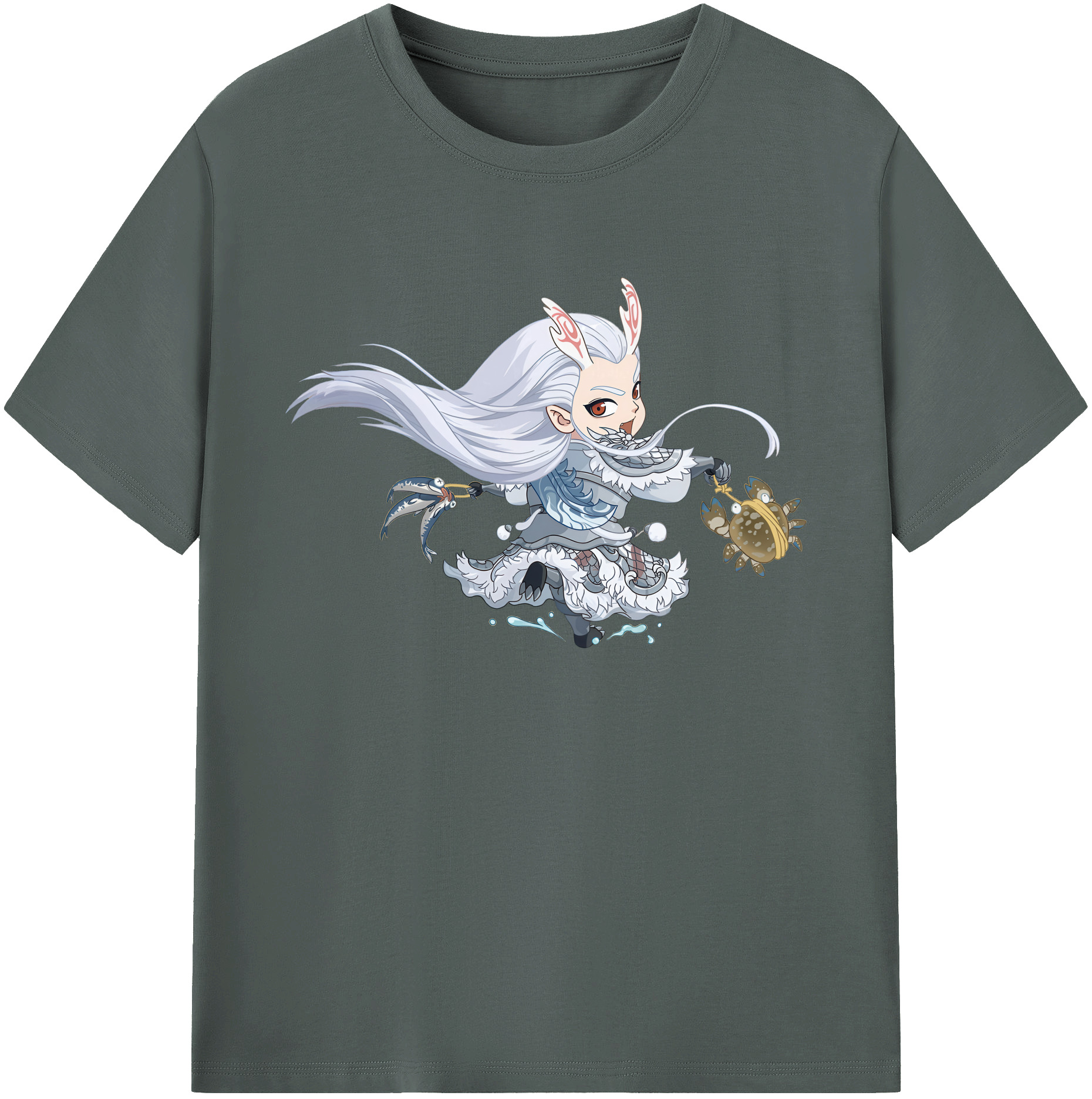 （画像用） Ne Zha 2 ナタ 魔童の大暴れ 綿100％ メンズ半袖Tシャツ｜肌触りやわらか＆通気性